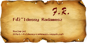 Földessy Radamesz névjegykártya